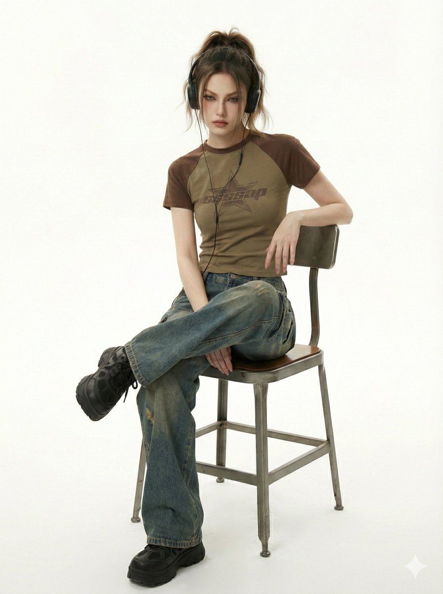 She Kneels in a Pristine White Studio, Shot from a Low Mid Angle — generated with Nano Banana Pro