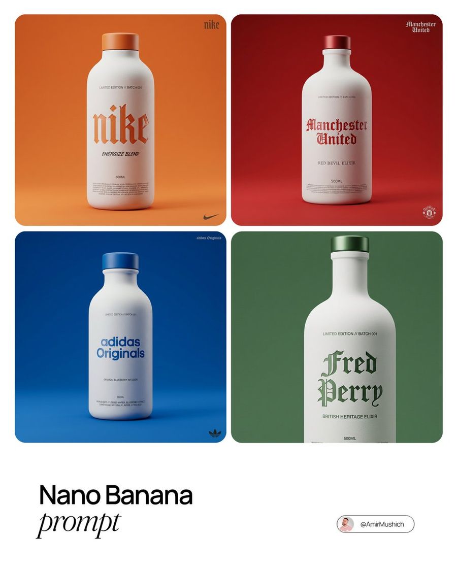 Premium Beverage Package Design — Nano Banana Pro image prompt example