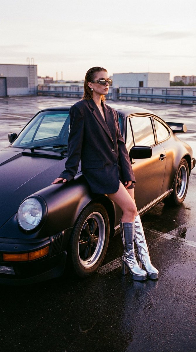 Avant-Garde Streetwear & Vintage Auto — Nano Banana Pro image prompt example