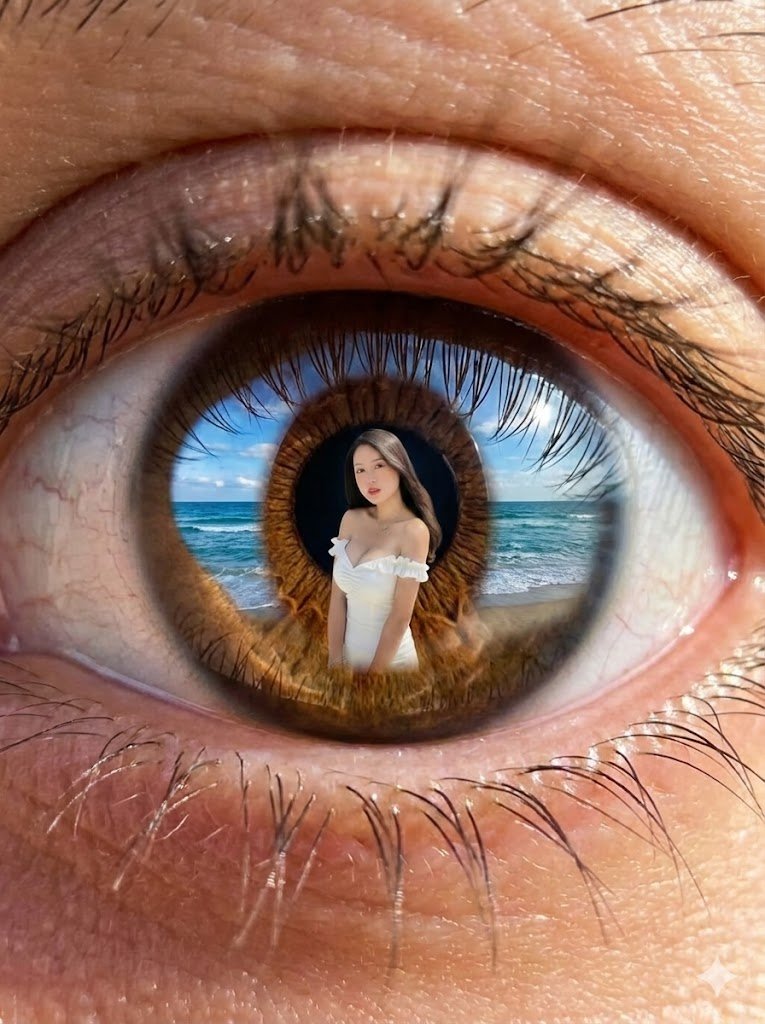 Photograph the Reflection in a Male's Pupil — Nano Banana Pro image prompt example