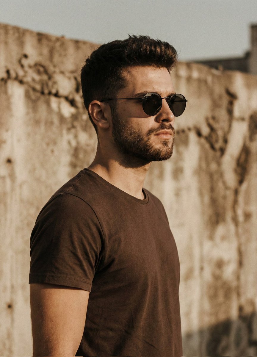 Cinematic Portrait of a Handsome Man with a Short Styled Haircut — Nano Banana Pro image prompt example