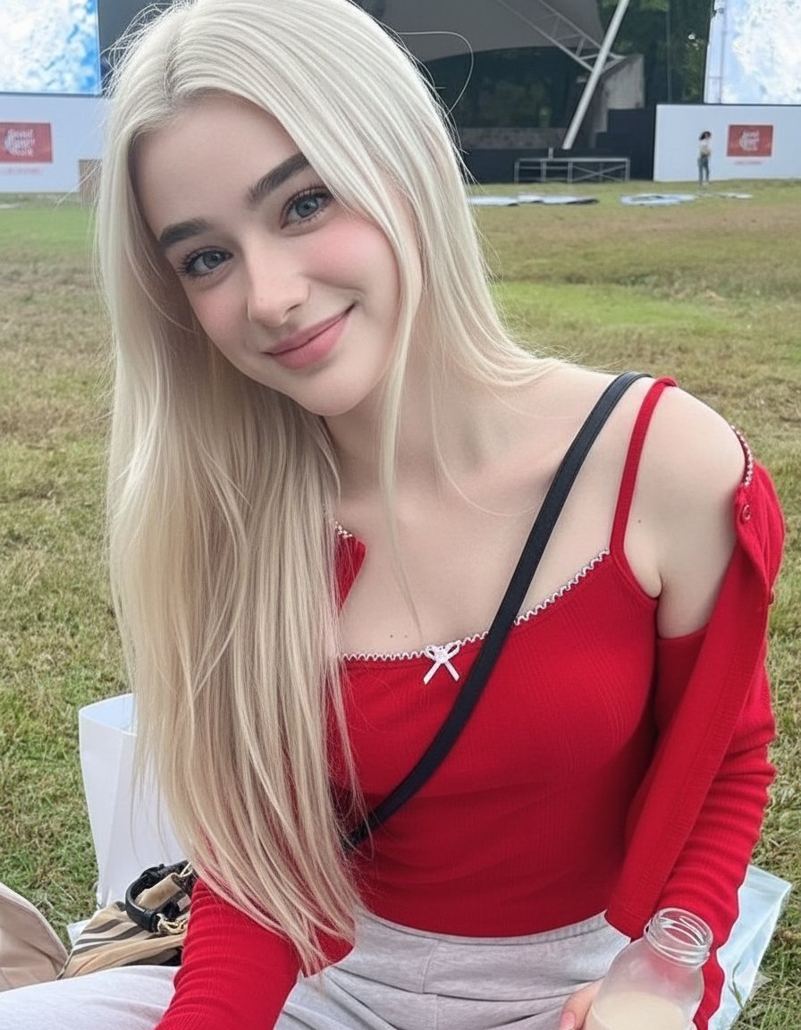 Gorgeous 19-21 Year Old Blonde Girl, Very Long Silky Straight — Nano Banana Pro image prompt example