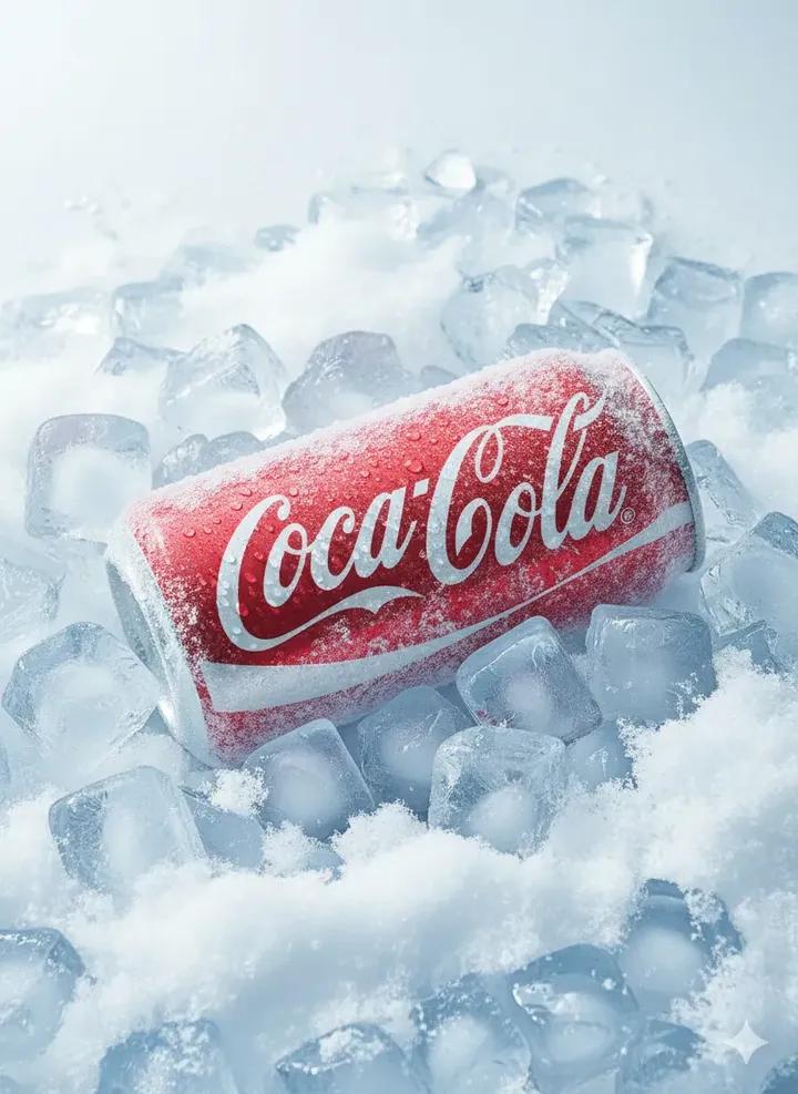 Hyper-realistic Studio Product Shot of a Coca-Cola Can Lying — Nano Banana Pro image prompt example