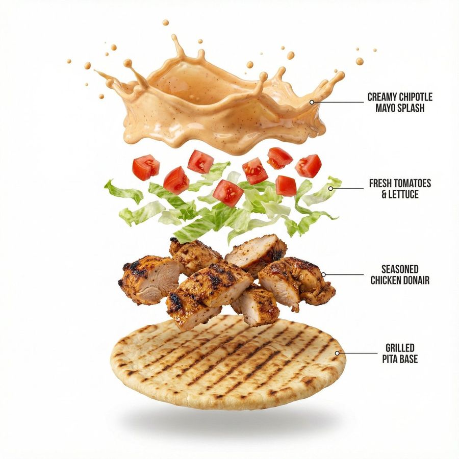 Image 1: a High-quality, Professional Product Photograph of Shawarma — Nano Banana Pro image prompt example