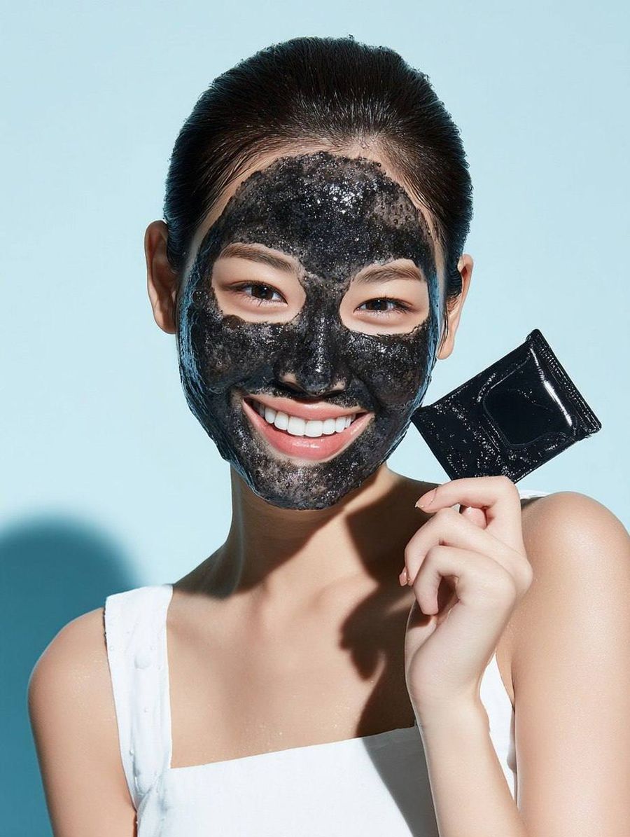 Skincare Advertisement Featuring a Cheerful Young Japanese Female — Nano Banana Pro image prompt example