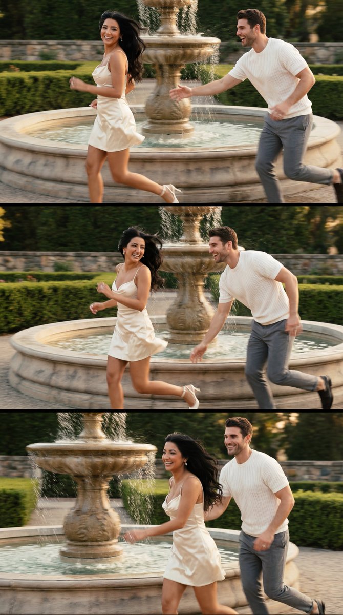 Joyful, Cinematic Romance Captured as a Flowing Motion Sequence — Nano Banana Pro image prompt example
