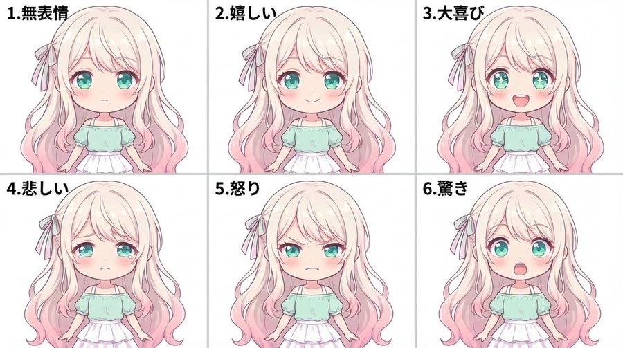 Expression Variation Sheet as a Single Image Based on the Character — Nano Banana Pro image prompt example