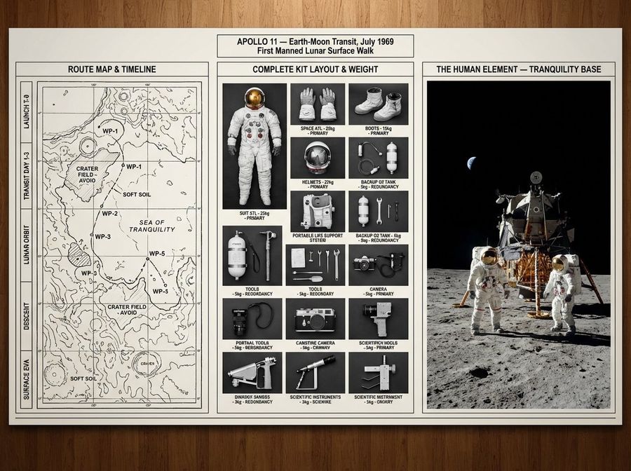 Expedition Leader's Planning Board for [JOURNEY / MISSION] — — Nano Banana Pro image prompt example