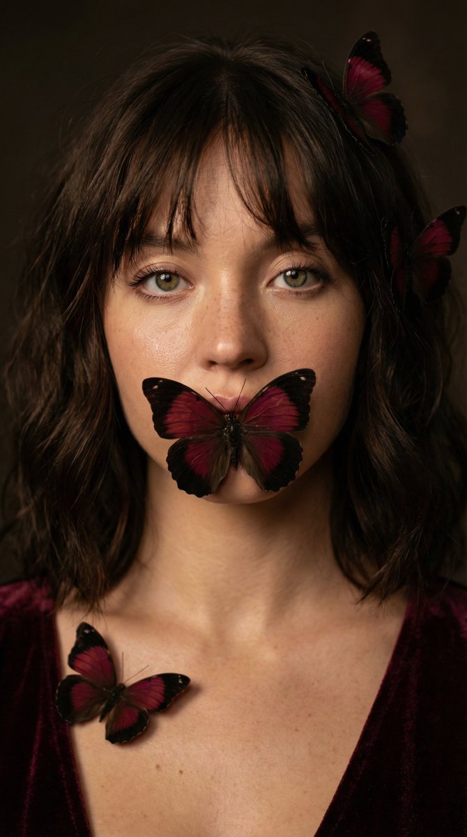 Medium Length, with Messy Bangs — Nano Banana Pro image prompt example