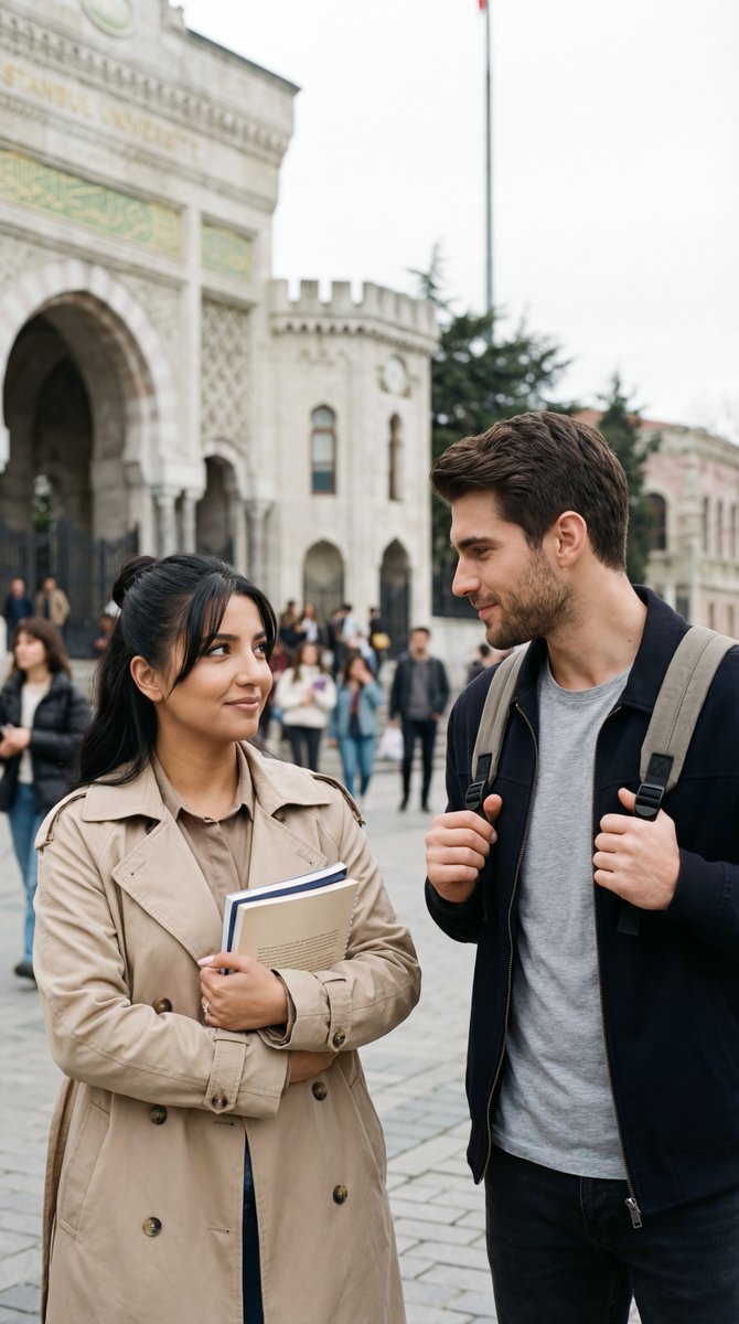 Young Man and Woman in Their Early 20S, University Students, Ordinary — Nano Banana Pro image prompt example