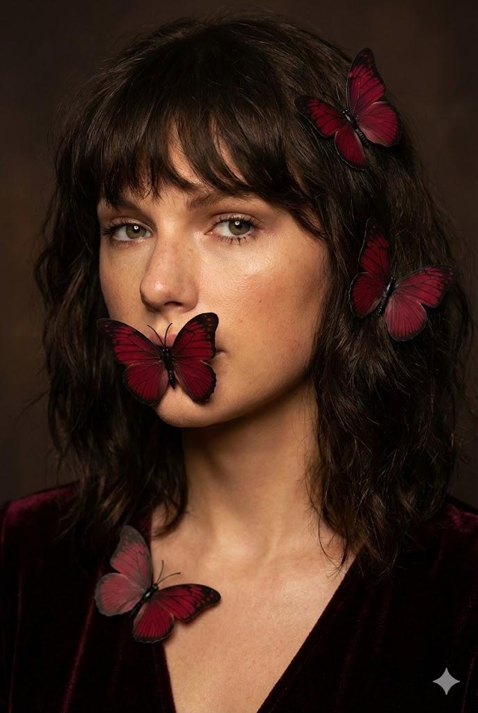 Medium Length, with Messy Bangs — Nano Banana Pro image prompt example
