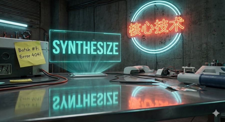High-resolution Cinematic Shot of a Futuristic Laboratory Desk — Nano Banana Pro image prompt example