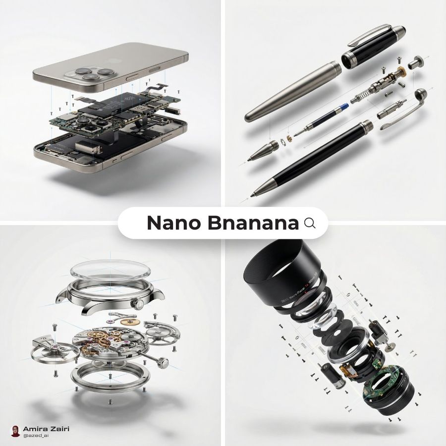 Use This Prompt to Create an Exploded Diagram Showing the Internal — Nano Banana Pro image prompt example