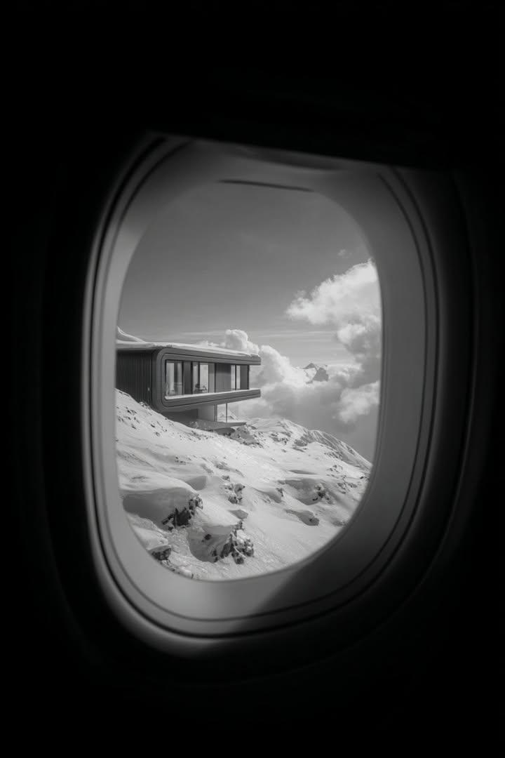 Window Looking Out an Airplane and You Can See a 4K Image — Nano Banana Pro image prompt example