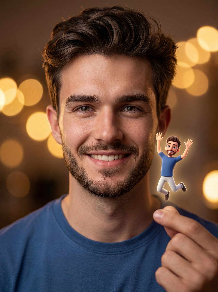 Ultra Realistic Portrait of a Smiling Young Man with Black Hair — Nano Banana Pro image prompt example