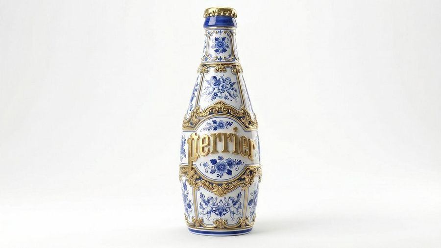 Signature Brand Product to Gilded Delftware — Nano Banana Pro image prompt example