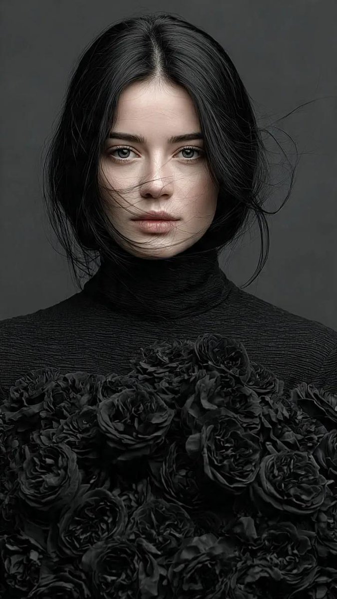 Long Dark Hair — Nano Banana Pro image prompt example