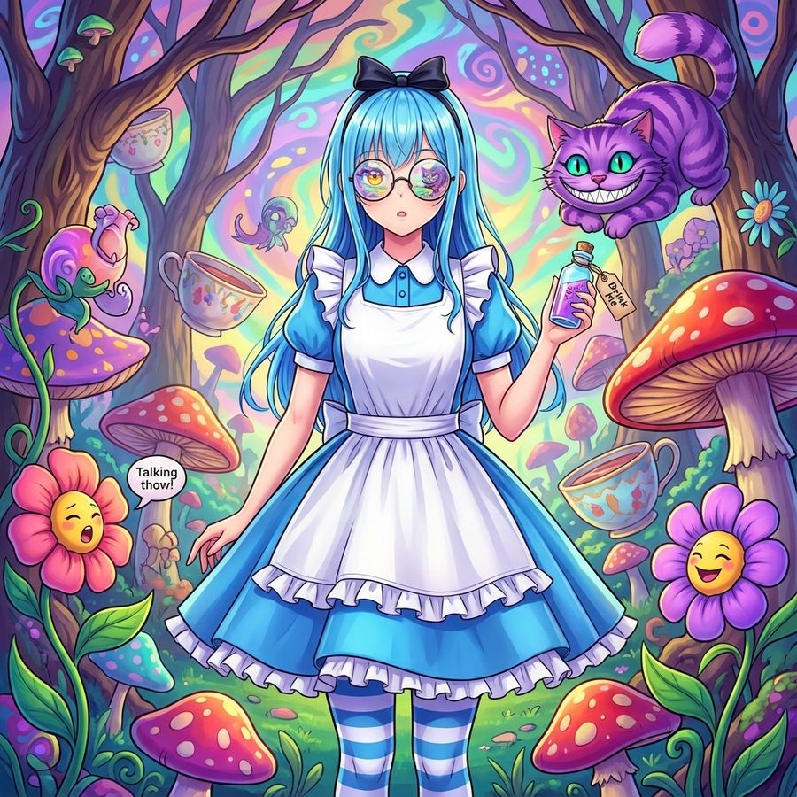 Welcome to Wonderland — Nano Banana Pro image prompt example