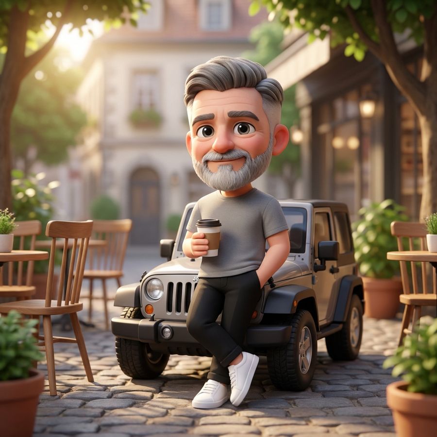 Use Uploaded Photos，Cretate a Cute 3D Chibi-style Character Leaning — Nano Banana Pro image prompt example