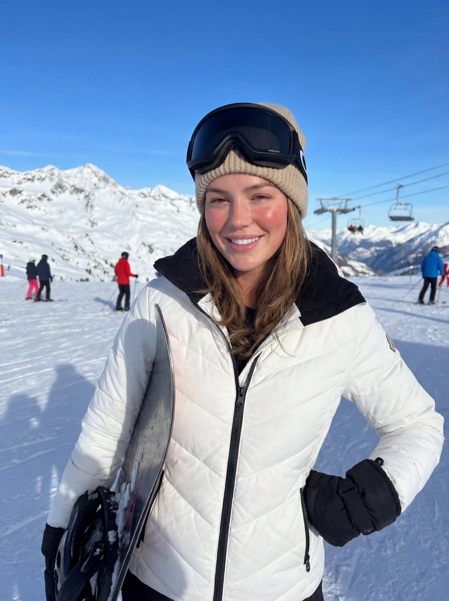 Sun-drenched Alpine Ski Resort — Nano Banana Pro image prompt example