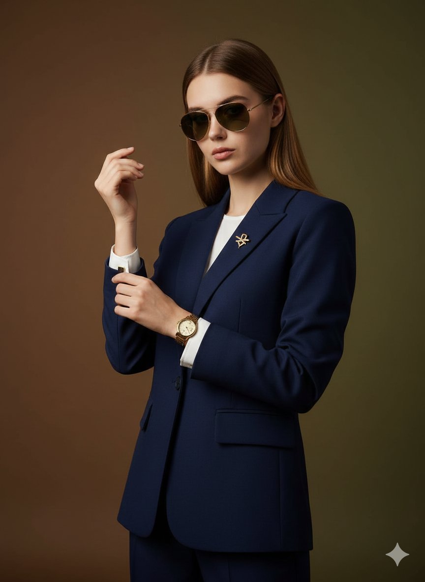 Editorial Fashion Portrait, Cinematic Luxury — Nano Banana Pro image prompt example