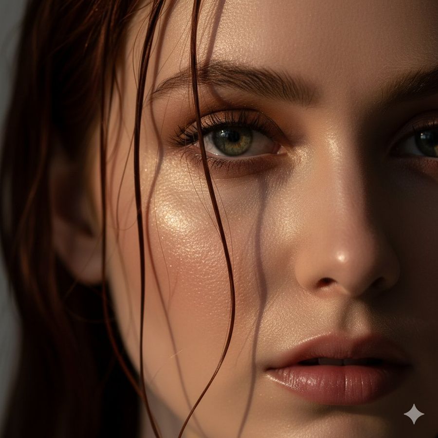 Extreme Close-up Portrait Based on This Photo, Using the Exact Same — Nano Banana Pro image prompt example