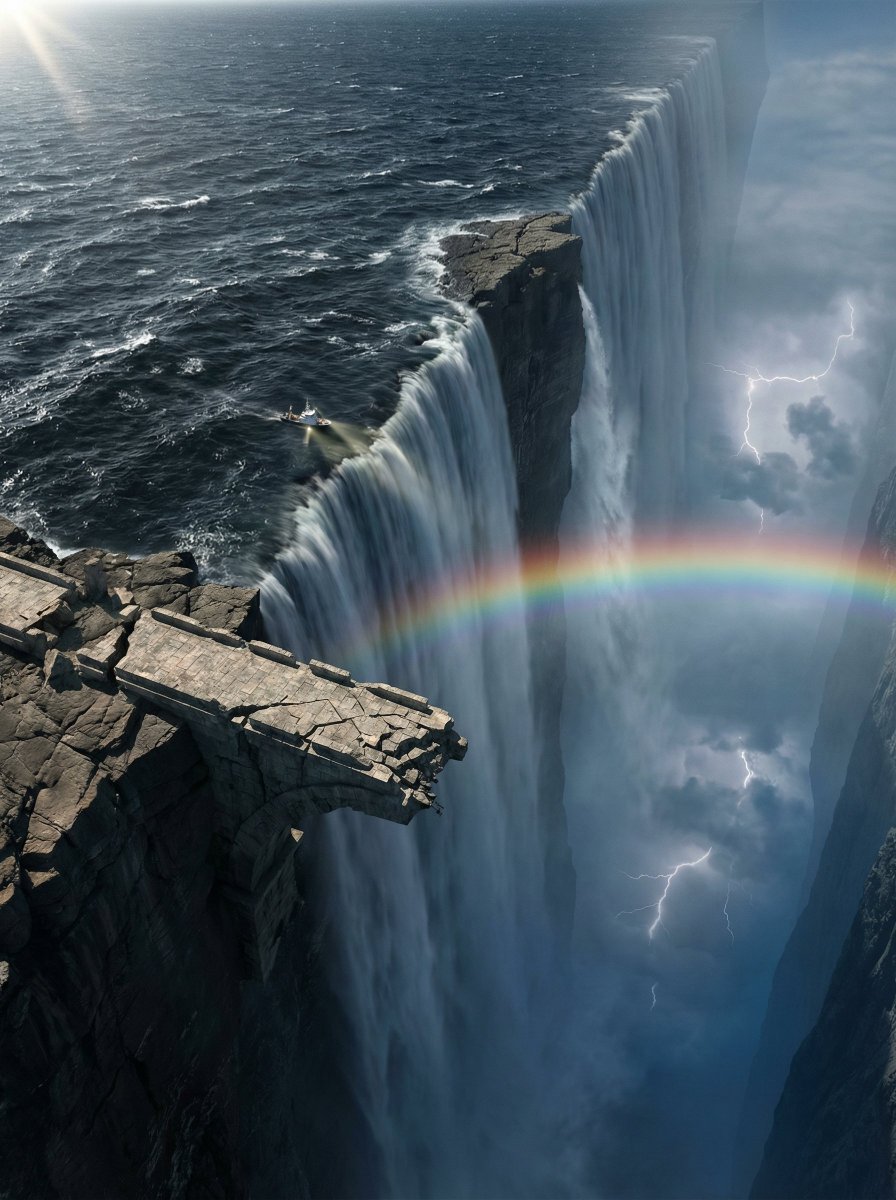 Monumental, Vertiginous Composition of a Continental-scale Tectonic — Nano Banana Pro image prompt example