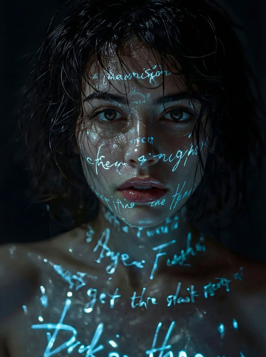 Cinematic, Hyper-realistic Close-up Portrait of a Mysterious Young — Nano Banana Pro image prompt example