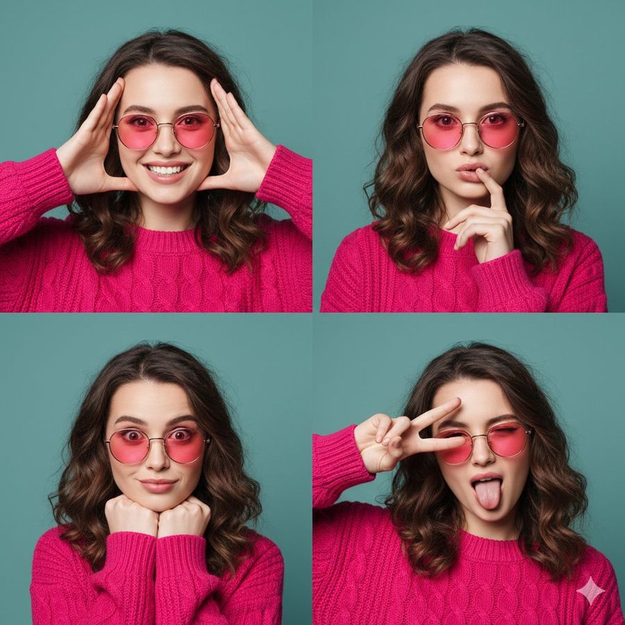 High-fashion Editorial Portrait, Vibrant Color Blocking — Nano Banana Pro image prompt example