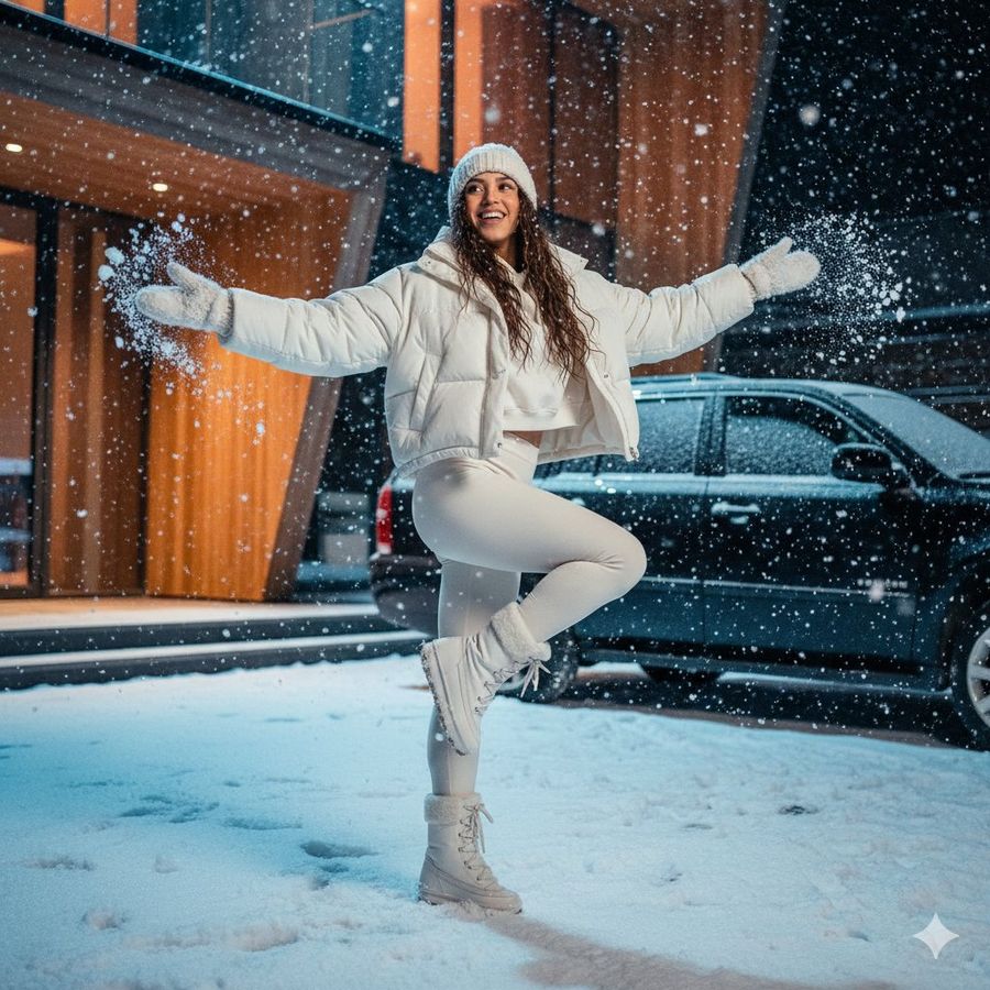 Dynamic Balletic Stance, Spontaneous and Joyful — Nano Banana Pro image prompt example