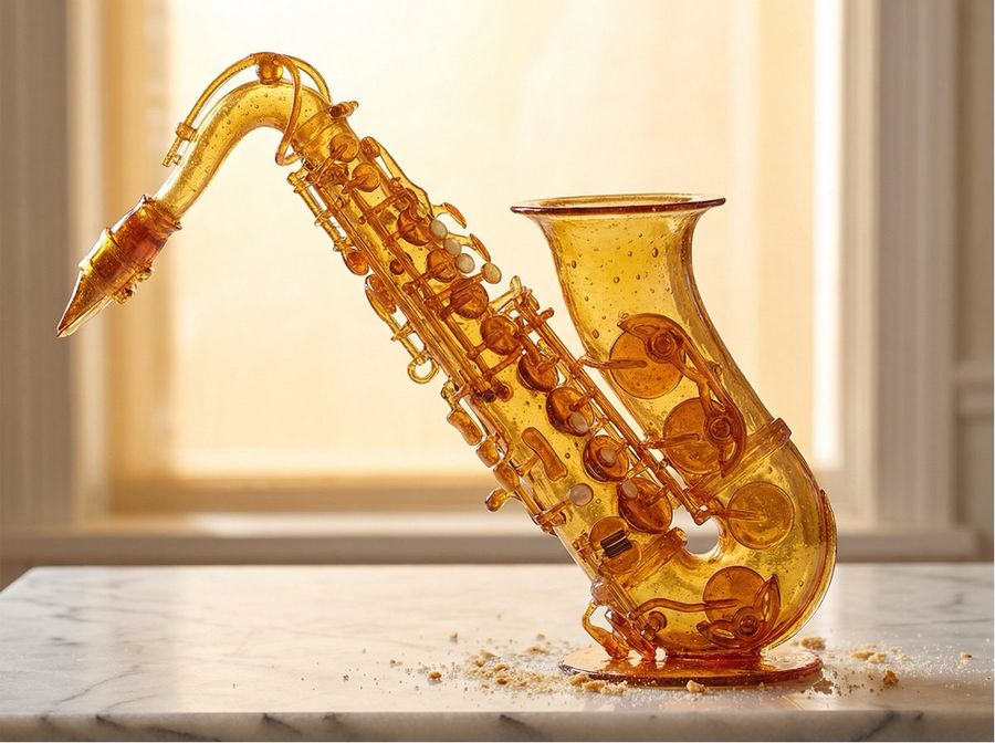 PRODUCT Rendered as If Built Entirely from Pulled and Blown Sugar — Nano Banana Pro image prompt example
