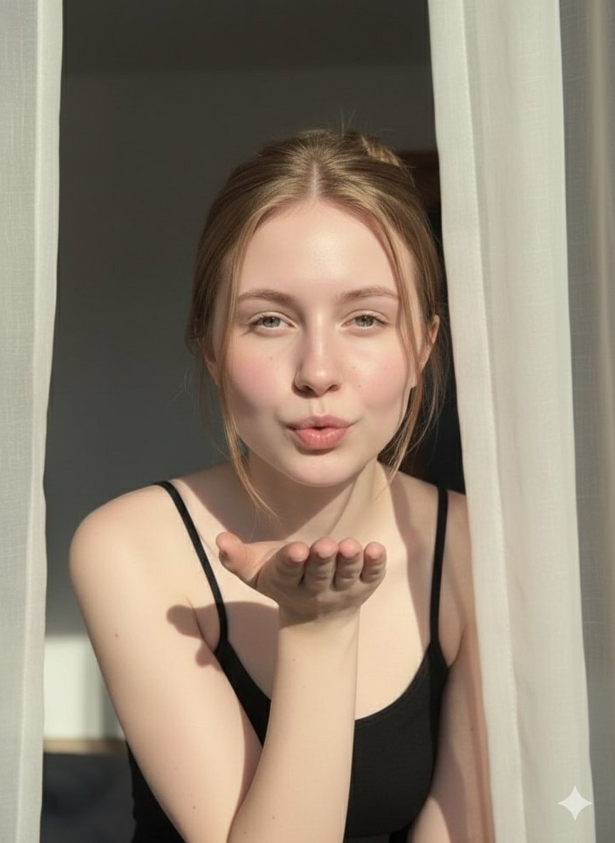 Fashion Editorial Close-up Portrait of an Ethereal Young Woman — Nano Banana Pro image prompt example