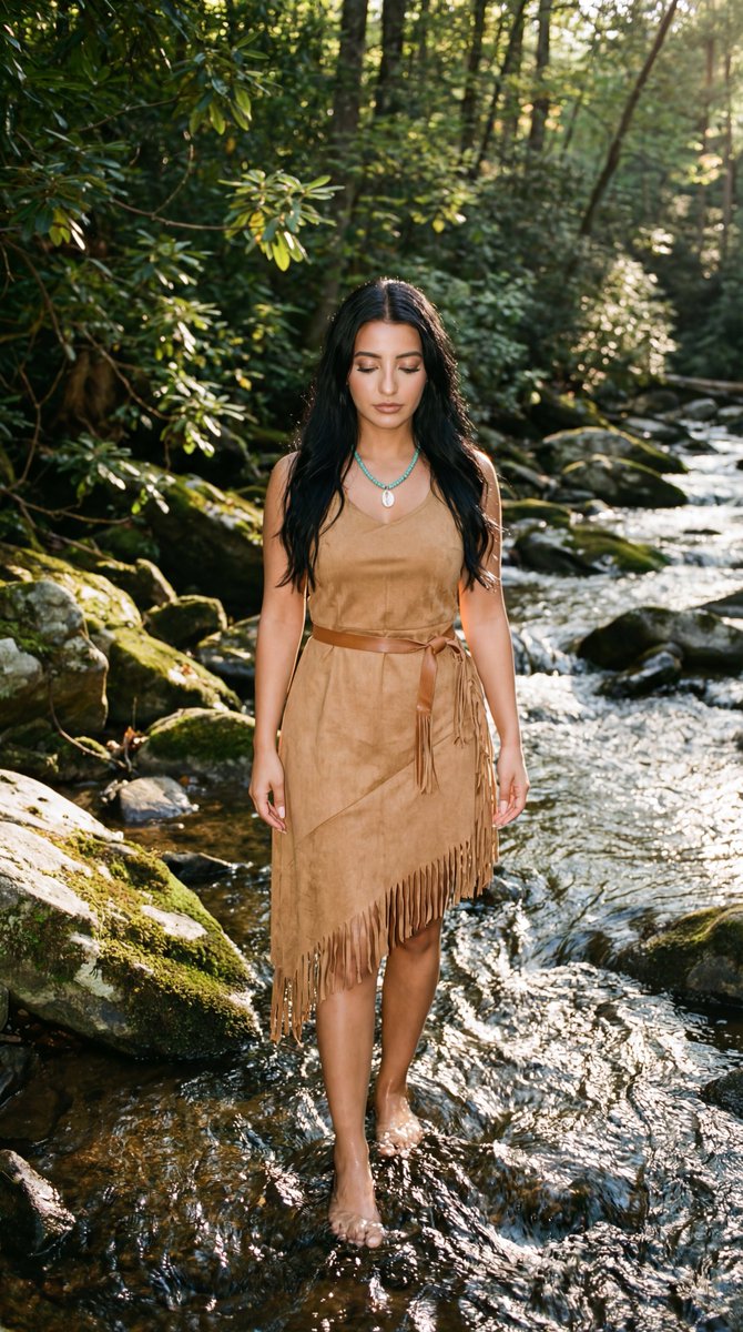 Photoreal Cinematic Outdoor Forest Stream Editorial — Nano Banana Pro image prompt example