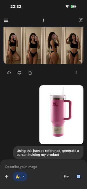 Using This Json as Reference, Generate the Person Holding My Product — Nano Banana Pro image prompt example