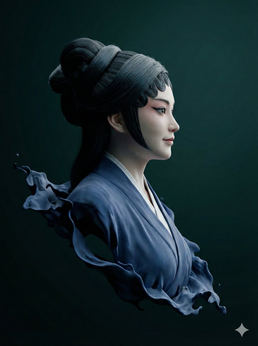 Surreal Oriental Aesthetic, Shanghai Animation Film Studio Ink Wash — Nano Banana Pro image prompt example