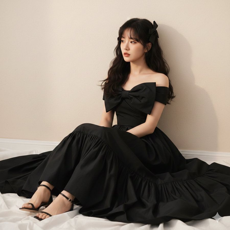 Off-the-shoulder Gown — Nano Banana Pro image prompt example