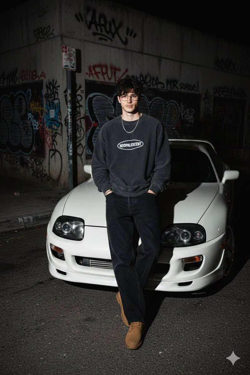 90s Streetwear Car Portrait Prompt — Nano Banana Pro image prompt example