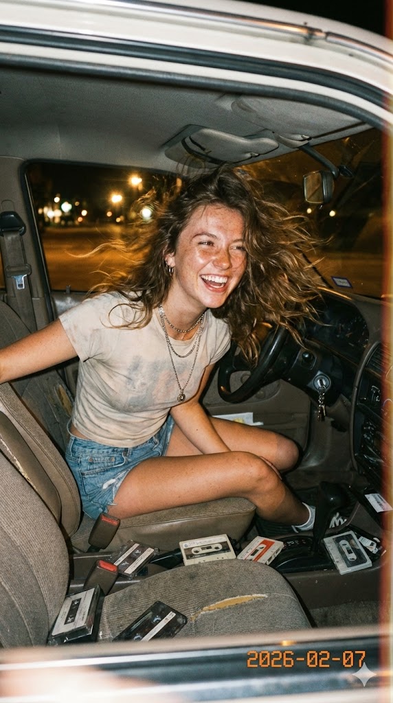 90s Vintage Flash Photography Portrait — Nano Banana Pro image prompt example