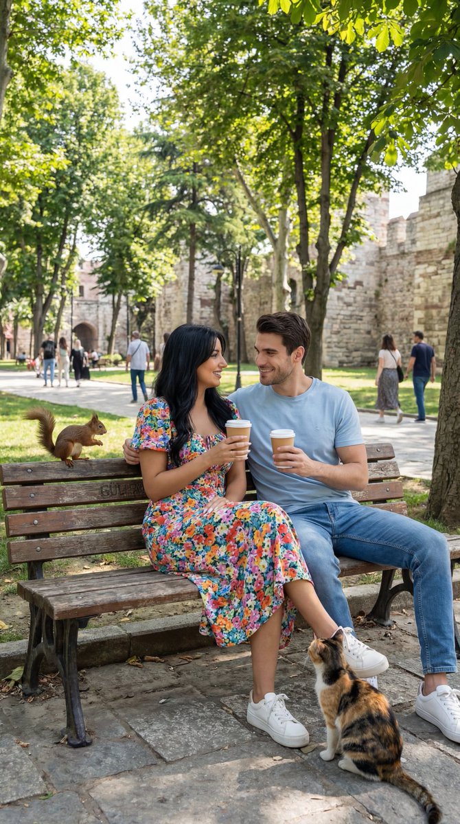 Same Young Man and Woman (Early 20S), Ordinary and Real, Not — Nano Banana Pro image prompt example