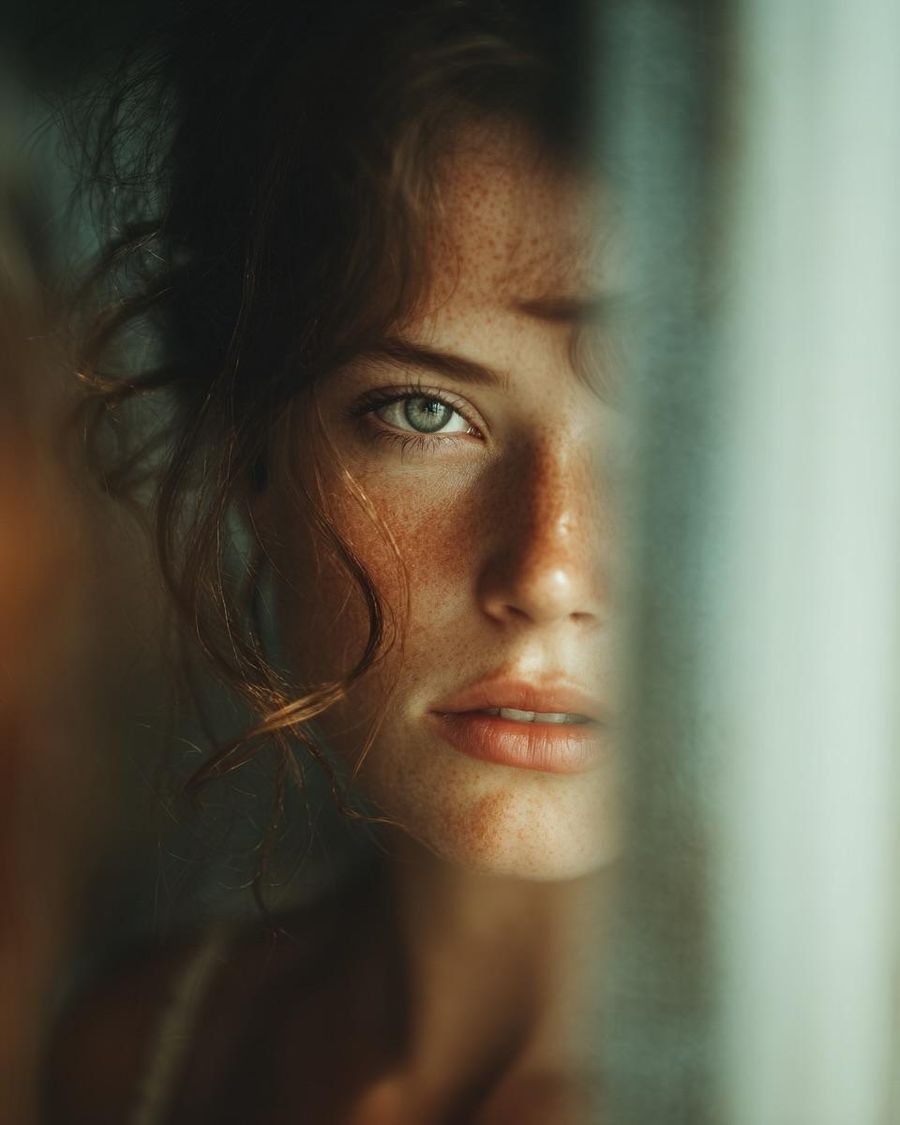 Woman Looking Into Mirror — Nano Banana Pro image prompt example