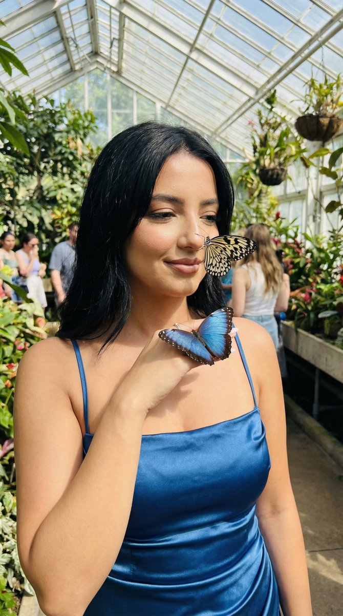 Romantic Photoreal Portrait in a Lush Indoor Butterfly Garden — generated with Nano Banana Pro