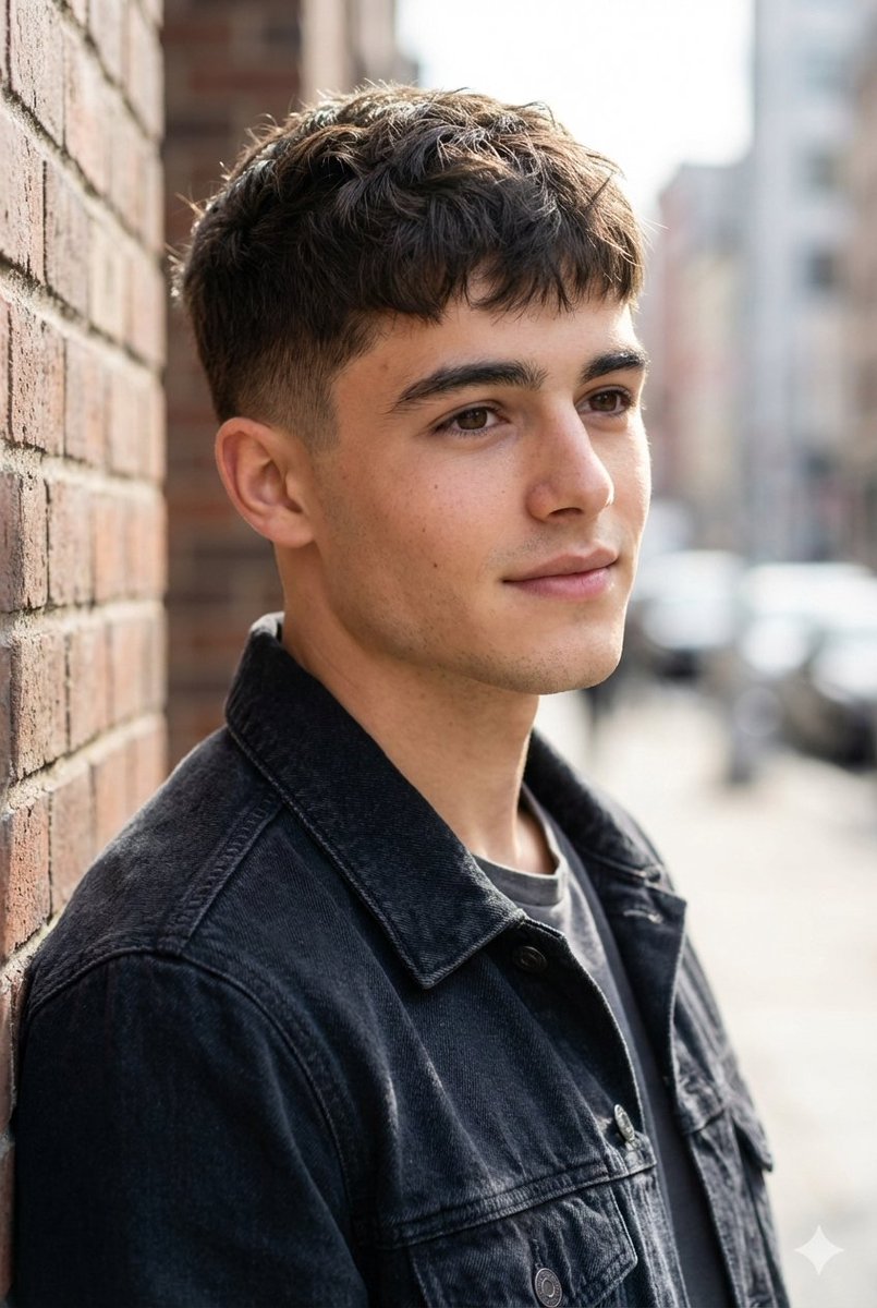 Natural Light Urban Portrait of a Young Man Standing Beside — Nano Banana Pro image prompt example