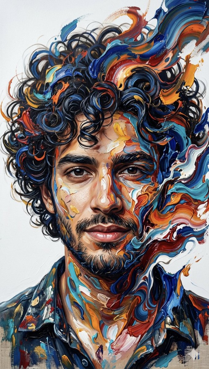 Abstract Impasto Portrait Prompt — Nano Banana Pro image prompt example
