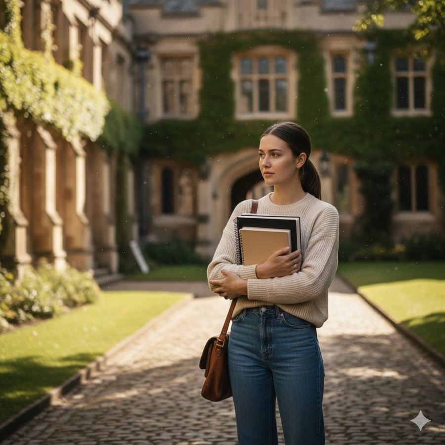 Beautiful Girl, 18 Years Old, Joining University, Realistic — Nano Banana Pro image prompt example