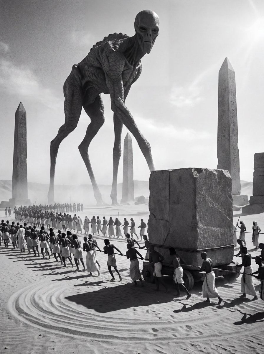 Ancient Egyptian Ritual With Alien Entity Prompt — Nano Banana Pro image prompt example