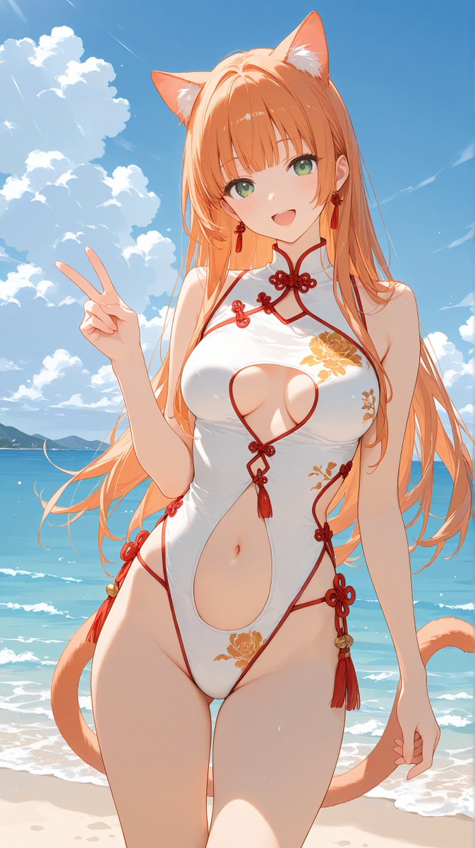 Anime Illustration Prompt For China Dress Swimsuit — Nano Banana Pro image prompt example