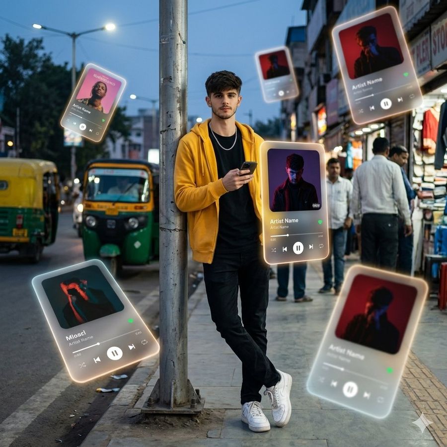 Ar Augmented Reality Street Scene — Nano Banana Pro image prompt example