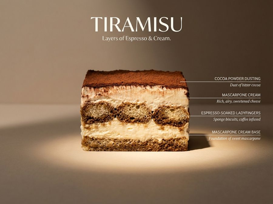 Architectural Tiramisu Cross Section — Nano Banana Pro image prompt example