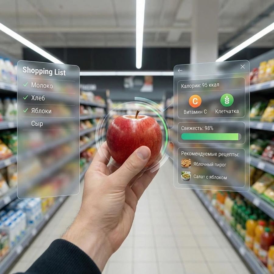 Augmented Reality Ui Overlays On Food Items — Nano Banana Pro image prompt example
