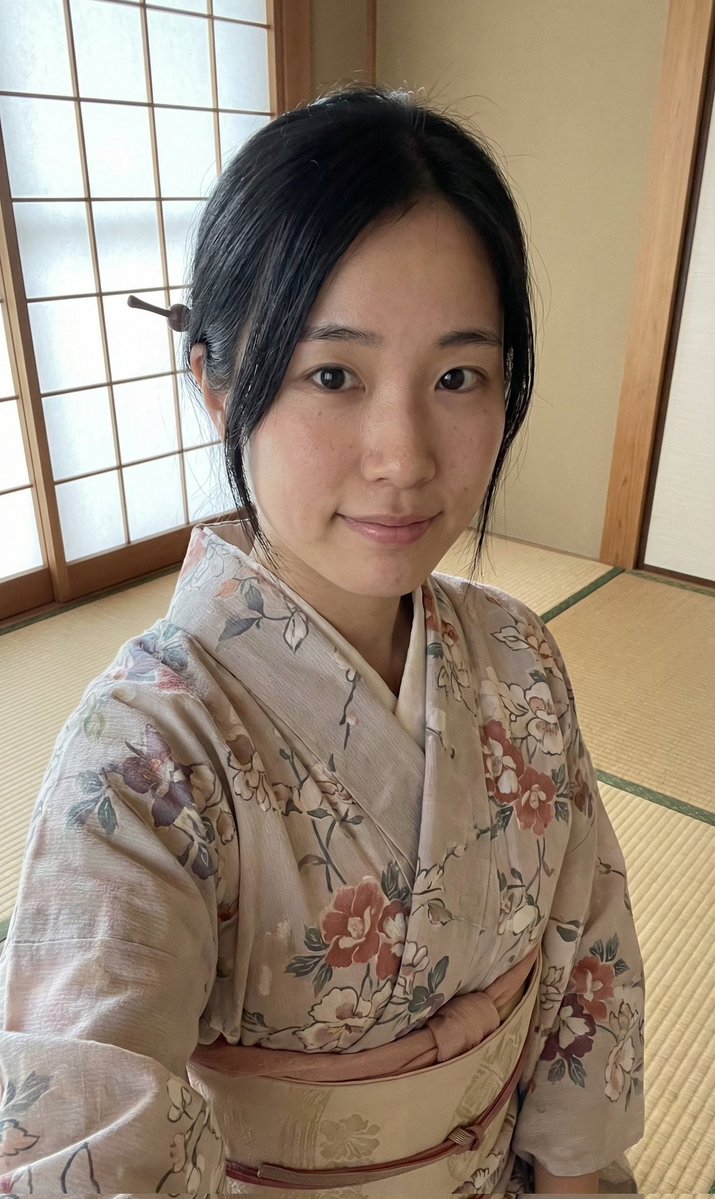 Authentic Japanese Kimono Selfie Portrait — Nano Banana Pro image prompt example